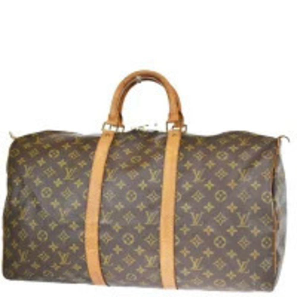Louis Vuitton Keepall Boston Bag Handbag Travel Monogram Leather
